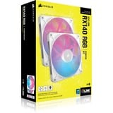 Corsair iCUE LINK RX140 RGB white 140 mm PWM-fan, Starterskit case fan Wit, 4-pin PWM