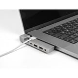 DeLOCK Docking Station for MacBook Pro / MacBook Air Thunderbolt 4 Grijs, 5K, 100 W PD, 10 Gbps Hub, LAN, Audio
