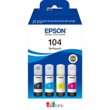 Epson Multipack EcoTank 104 inkt C13T00P640, Zwart, Cyaan, Magenta, Geel