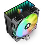 Sharkoon A50 RGB CPU-koeler Zwart, 4-pins PWM fan-connector