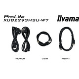 iiyama ProLite XUB2293HSU-W7 21.5" monitor Wit (mat), 100 Hz, HDMI, DisplayPort, Audio, USB