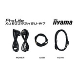 iiyama ProLite XUB2293HSU-W7 21.5" monitor Wit (mat), 100 Hz, HDMI, DisplayPort, Audio, USB
