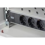 Digitus DN-95411 3-voudige stekkerdoos Zwart/aluminium, 3x stekker