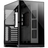 Inter-Tech C-702 Diorama, Tower-behuizing Zwart | 2x USB-A 2.0 | USB-A 3.2 (5 Gbit/s) | 2x Audio | Window-kit
