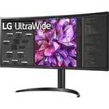 LG UltraWide 34WQ75C-B 34" Curved monitor Zwart, 2x HDMI, 1x DisplayPort, 5x USB-A, 1x USB-C, 1x RJ-45