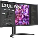 LG UltraWide 34WQ75C-B 34" curved monitor Zwart, 2x HDMI, DisplayPort, 4x USB-A, USB-B, USB-C, RJ-45