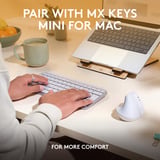 Logitech Lift voor Mac Verticale Ergonomische Muis - Rechtshandig Wit, 400 - 4000 dpi, Bluetooth Low Energy