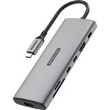 Sitecom 7 in 1 USB-C Power Delivery Multiport Adapter dockingstation Grijs