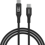 Sitecom USB-C naar USB-C voedingskabel met led-scherm Zwart, 1,5 meter