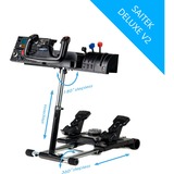 Wheel Stand Pro Deluxe V2 Saitek Pro Flight Yoke System houder Zwart, Voor Saitek Pro Flight Yoke-systeem