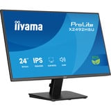 iiyama ProLite X2492HSU-B1 24" monitor Zwart (mat), HDMI, DisplayPort, Audio, USB