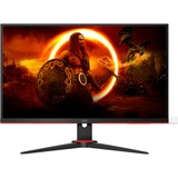 AOC 24G2SPAE/BK 23.8" gaming monitor Zwart/rood, 165 Hz, VGA, HDMI, DisplayPort, Audio, Freesync Premium