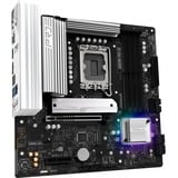 ASRock B860M Pro RS socket 1851 moederbord Zwart/zilver, RAID, 2.5 Gb-LAN, Sound, µATX