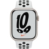 Apple Watch Series 7 Nike smartwatch Zilver/wit, 45 mm, Aluminium, Wifi, Cellular