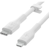 Belkin BoostCharge Flex USB-C-kabel met Lightning-connector Wit, 3 meter