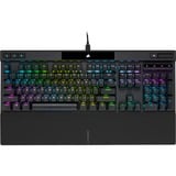 Corsair K70 PRO RGB mechanisch gaming toetsenbord Zwart, BE lay-out (AZERTY), Cherry MX RGB Red, 100%, Double-shot PBT