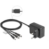 DeLOCK Externe 5 V stroomvoorziening Zwart, 3 DC-connectoren, 1,8 meter