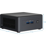 Intel® NUC 11 Pro Kit NUC11TNHv5 barebone Zwart | Core i5-1145G7 | Iris Xe Graphics