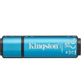 Kingston IronKey Vault Privacy 50 128 GB usb-stick Lichtblauw/zwart, USB-A 3.2 Gen 1 (5 Gbit/s)