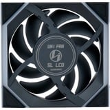 Lian Li UNI FAN SL120 LCD Reverse Wireless RGB case fan Zwart, 120 x 124.5 x 28 mm, PWM