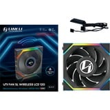 Lian Li UNI FAN SL120 LCD Reverse Wireless RGB case fan Zwart, 120 x 124.5 x 28 mm, PWM