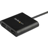 Startech USB-A naar Dual HDMI adapter Zwart/zwart, 4K