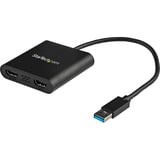 Startech USB > Dual HDMI Adapter - 4K Zwart/zwart