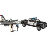 bruder RAM 2500 politietruck met boot + trailer en 2 figuren Modelvoertuig 02507