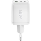 goobay 65W GaN USB-C PD Nano Multiport snellader Wit, 2x USB-C, 1x USB-A