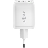 goobay 65W GaN USB-C PD Nano Multiport snellader Wit, 2x USB-C, 1x USB-A