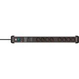 Brennenstuhl Premium-Protect-Line 8-voudige stekkerdoos Zwart/zilver, 8x stekker, Bulk