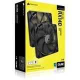 Corsair iCUE LINK RX140 140 mm PWM-fan, Starterskit case fan Zwart, 4-pin PWM