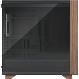 Fractal Design Summit Black TG midi tower behuizing Zwart/houtkleur | 2x USB-A | 1x USB-C | Tempered Glass