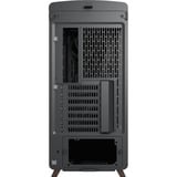 Fractal Design Summit Black TG midi tower behuizing Zwart/houtkleur | 2x USB-A | 1x USB-C | Tempered Glass