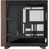 Fractal Design Summit Black TG midi tower behuizing Zwart/houtkleur | 2x USB-A | 1x USB-C | Tempered Glass
