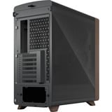 Fractal Design Summit Black TG midi tower behuizing Zwart/houtkleur | 2x USB-A | 1x USB-C | Tempered Glass