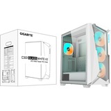 GIGABYTE C301 GLASS V2 midi tower behuizing Wit | 2x USB-A | 1x USB-C | RGB | Tempered Glass