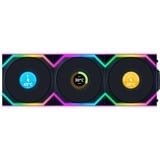 Lian Li UNI FAN SL120 LCD Wireless Reverse Blade RGB case fans Zwart, 3 stuks, 120 x 124.5 x 28 mm, PWM