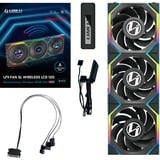 Lian Li UNI FAN SL120 LCD Wireless Reverse RGB case fans Zwart, 3 stuks, 120 x 124.5 x 28 mm, PWM