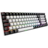 Sharkoon SKILLER SGK50 S2 RGB mechanisch gaming toetsenbord Wit, BE lay-out (AZERTY), Gateron Brown, 96%, Hot-swappable