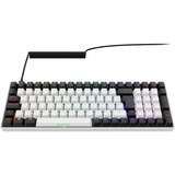 Sharkoon SKILLER SGK50 S2 RGB mechanisch gaming toetsenbord Wit, BE lay-out (AZERTY), Gateron Brown, 96%, Hot-swappable