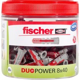 fischer DUOPOWER 8x40 Potje (80) plug Lichtgrijs/rood