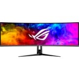 ASUS ROG Swift OLED PG49WCD 49" Curved UltraWide gaming monitor Zwart, 1x HDMI, 1x DisplayPort, 4x USB-A, 1x USB-C, 144 Hz