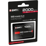 Emtec X150 Power Plus, 4 TB SSD Zwart, ECSSD4TX150, SATA/600, 3D NAND