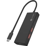 ICY BOX 4-poorts hub met USB-C 3.2 Gen 2  usb-hub Zwart, IB-HUB1436-CPD, 2x USB-a, 2x USB-C