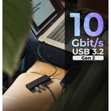 ICY BOX IB-HUB1436-CPD usb-hub Zwart, 2x USB-A, 2x USB-C