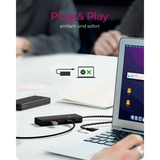 ICY BOX IB-HUB1436-CPD usb-hub Zwart, 2x USB-A, 2x USB-C
