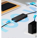 ICY BOX IB-HUB1436-CPD usb-hub Zwart, 2x USB-A, 2x USB-C