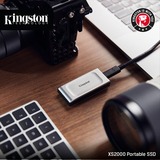 Kingston XS2000 Portable 500 GB externe SSD Zilver/zwart, SXS2000/500G, USB-C 3.2 (20 Gbit/s)