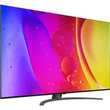 LG 65NANO826QB 65" Ultra HD nano cell-tv Grijs, 4x HDMI, 2x USB, Optisch, CI+, Bluetooth, LAN, WLAN, HDR